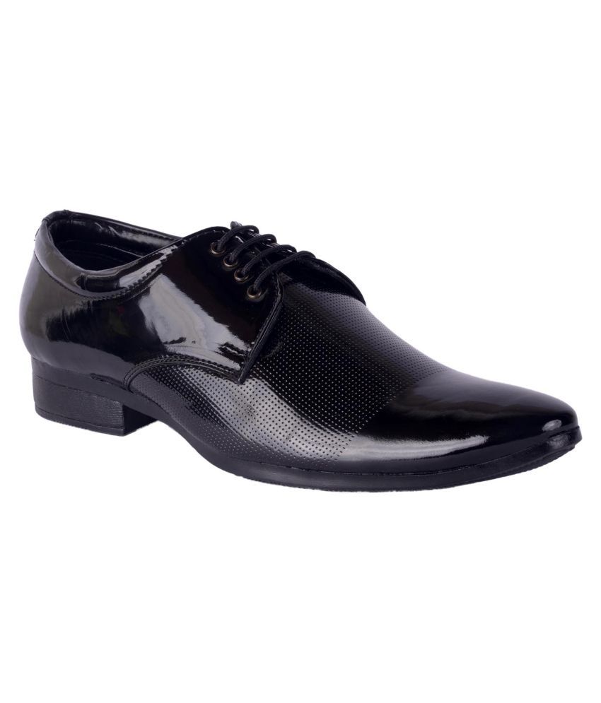     			Aadi - Black Men's Derby Formal Shoes