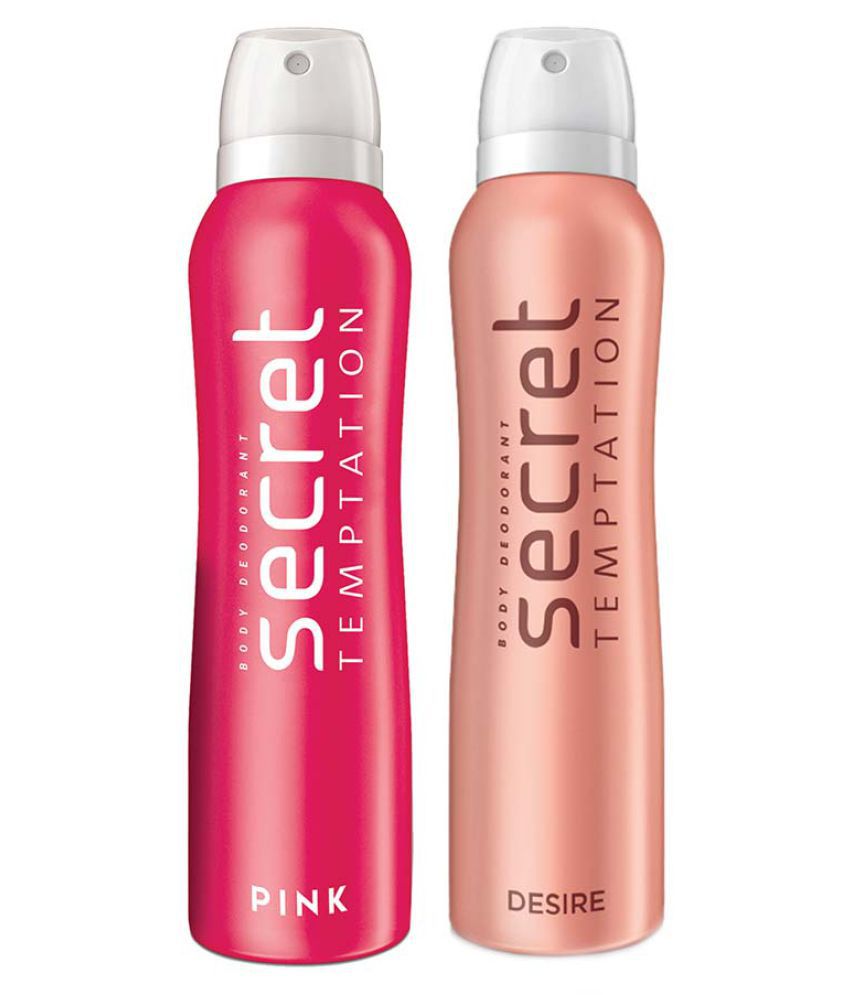     			secret temptation Desire and Pink Deodorant Combo Deodorant Spray - For Women (300 ml, Pack of 2)