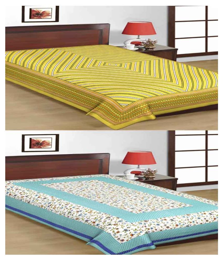     			Uniqchoice Cotton 2 Single Bedsheets ( 225 cm x 150 cm )