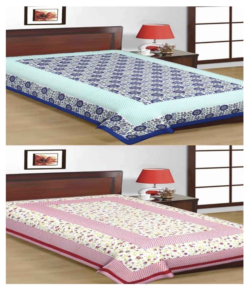     			Uniqchoice Cotton 2 Single Bedsheets ( 225 cm x 150 cm )