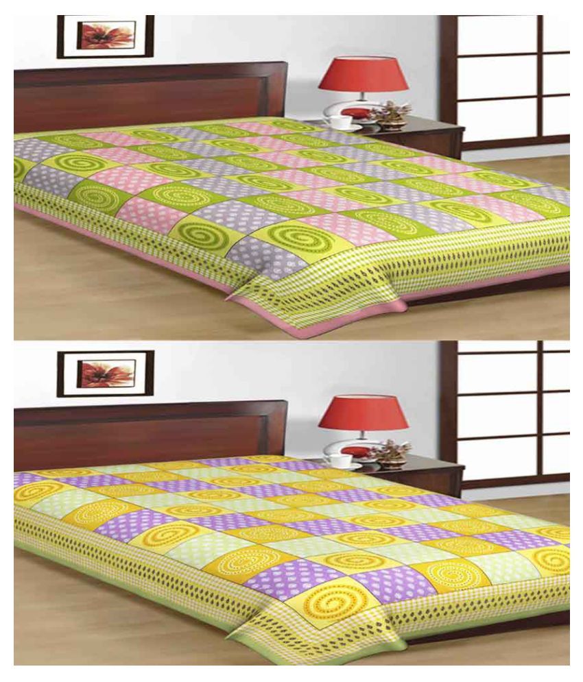     			Uniqchoice Cotton 2 Single Bedsheets ( 225 cm x 150 cm )