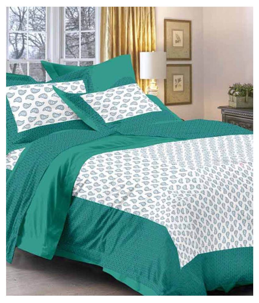     			Uniqchoice Cotton Double Bedsheet with 2 Pillow Covers ( 240 cm x 215 cm )