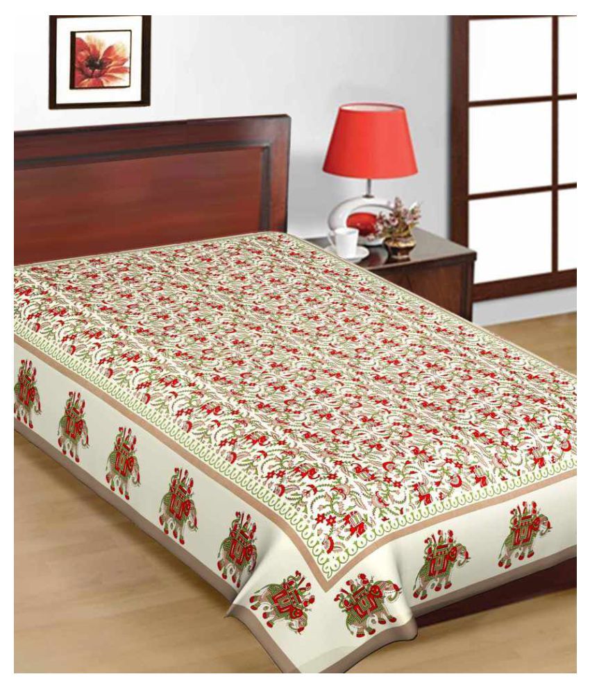     			Uniqchoice Cotton Single Bedsheet ( 225 cm x 150 cm )