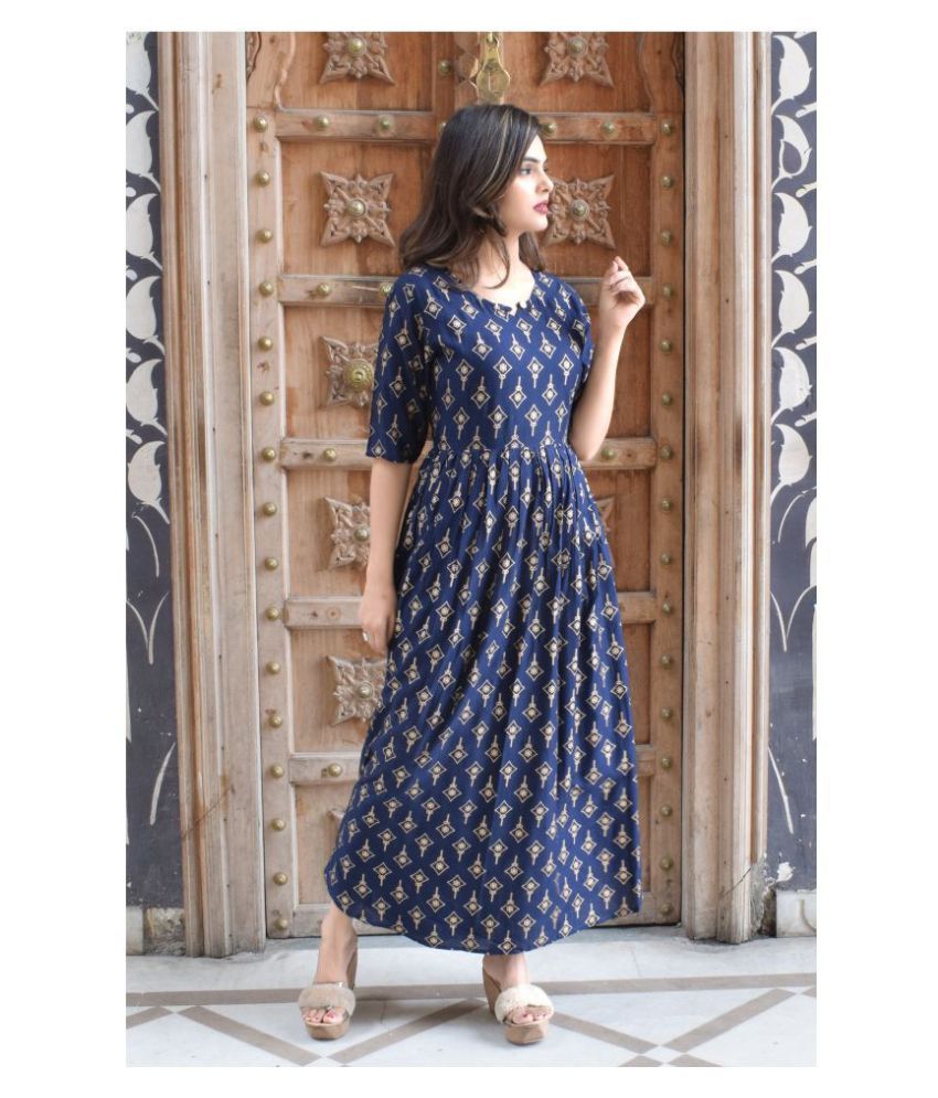 rayon frock kurti design