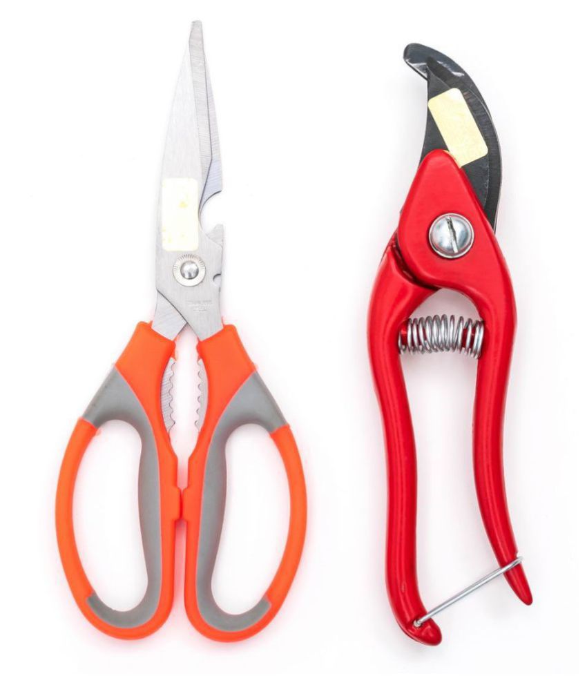 GLOBUS 1359 Steel Garden Tool Set/2 (Garden Scissor and RED Pruner 8