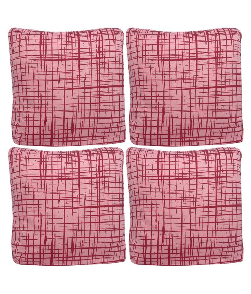     			House Of Quirk Set of 4 Polyester Cushion Covers 40X40 cm (16X16)