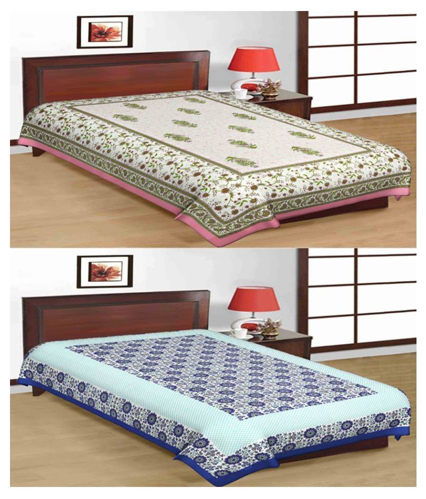     			Uniqchoice Cotton 2 Single Bedsheets ( 225 cm x 153 cm )