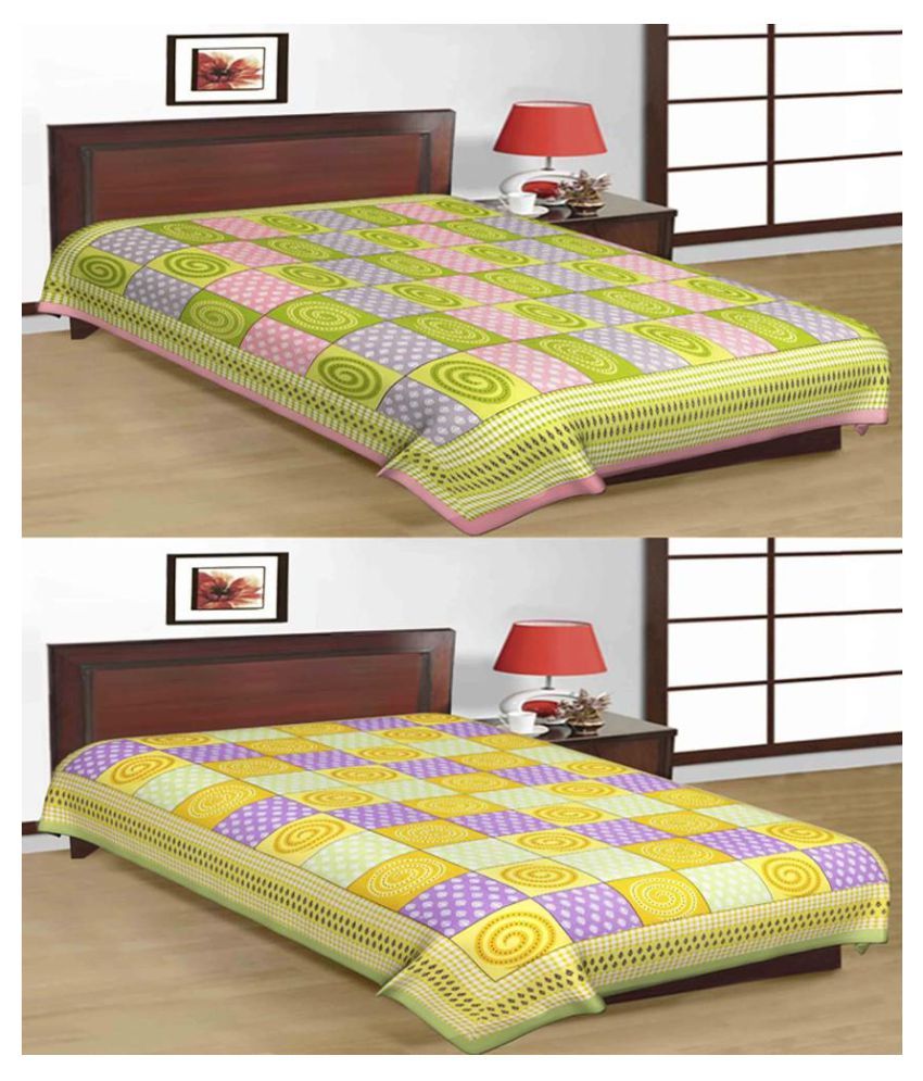     			Uniqchoice Cotton 2 Single Bedsheets ( 225 cm x 153 cm )