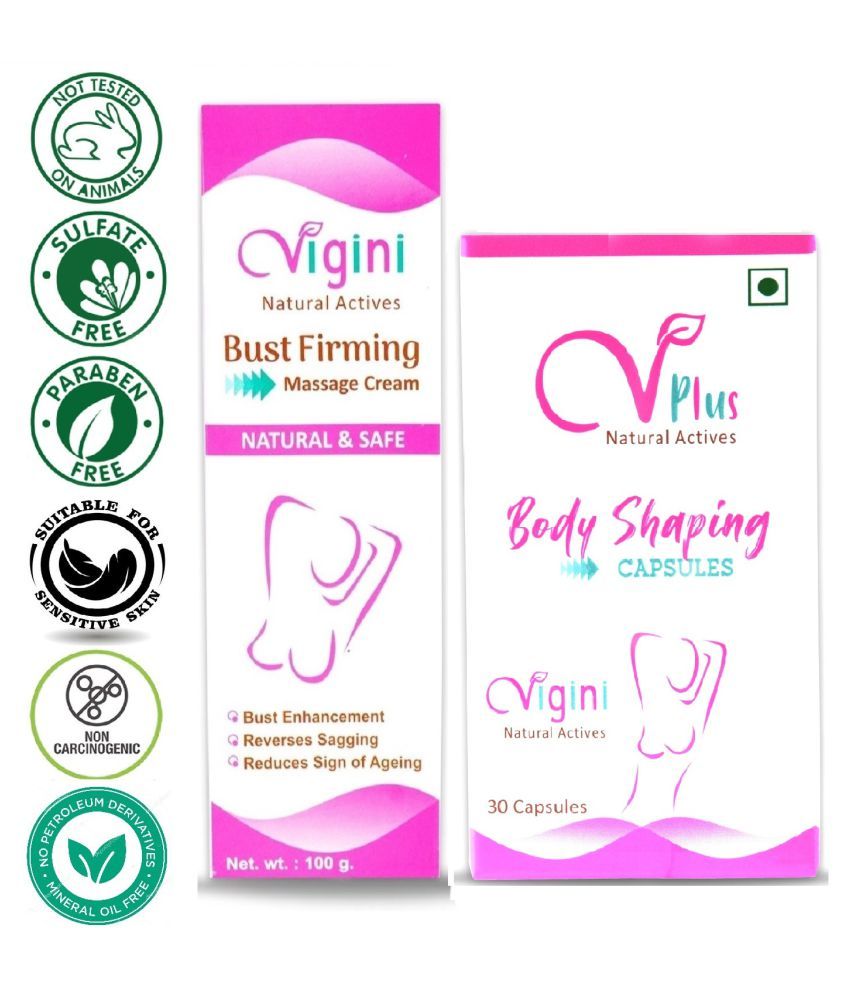     			Vigini Breast Enlargement Enhancement Ayurveda Herbal Bust Firming Tightening Growth Increase Cup size Development Capsule+ Cream Boobs Bosom BustFull Sexy Full 36 Ayurvedic Supplement of Girls Gel Lotion Oil Pads Pump Women Best Shatavari Fenugreek