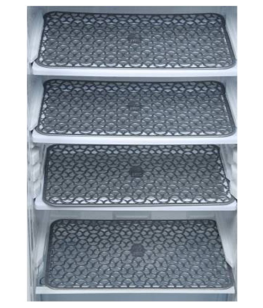     			CreadCraft Set of 4 PVC Gray Fridge Mats