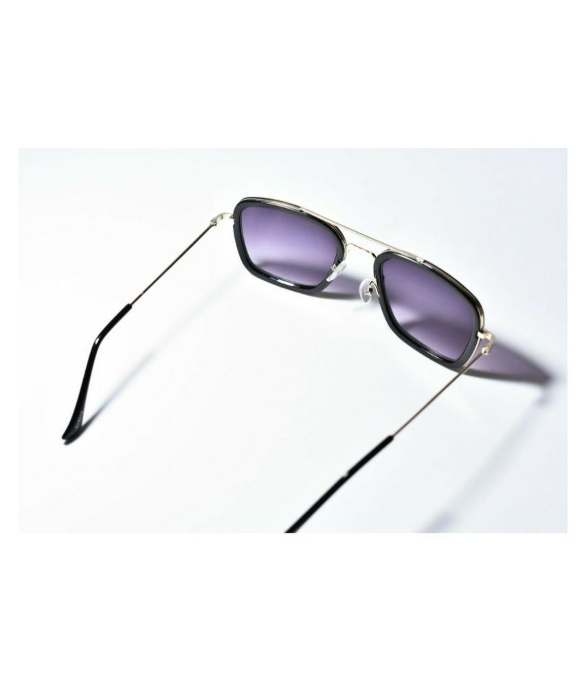 VIBES FASHION Purple Square Sunglasses ( TONY STARK
