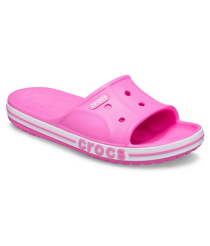 crocs pink slides