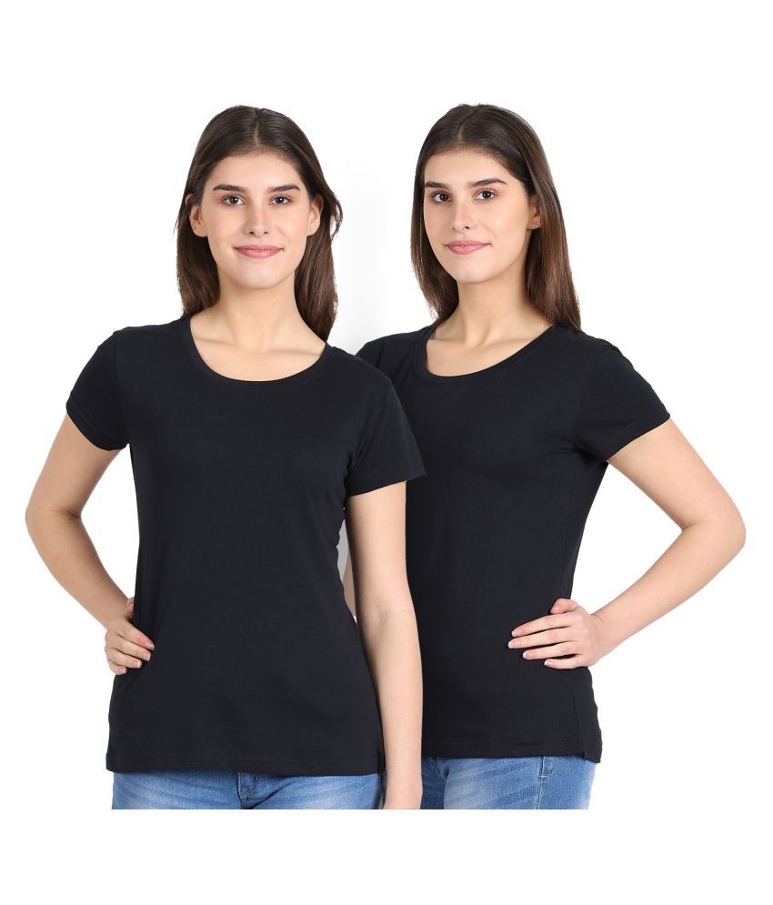     			DYCA Cotton Regular Tops - Black