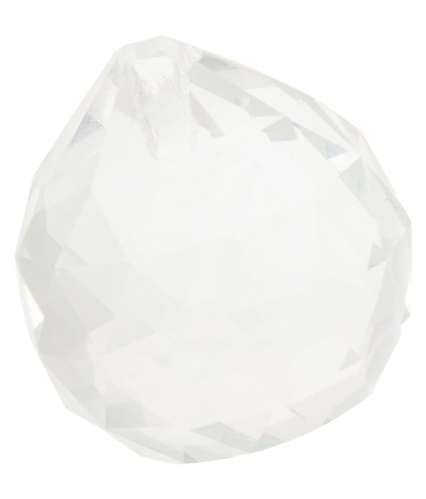     			KESAR ZEMS FengShui Clear Crystal Hanging Ball for Good Luck and Prosperity 40 MM(4.5 X 4 X 4.5CM)