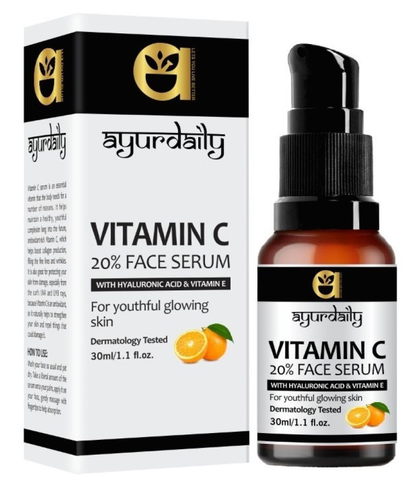 Ayurdaily 20% Vitamin C Serum - Skin Clearing Serum Skin Repair ...