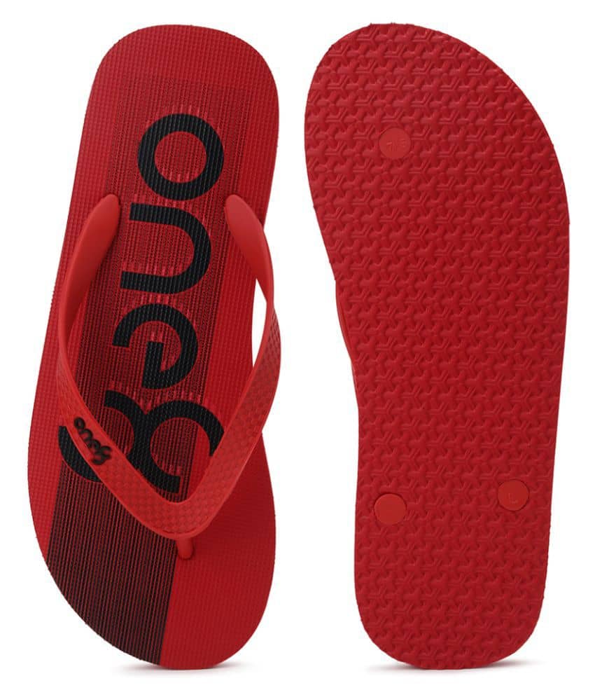 red puma slippers