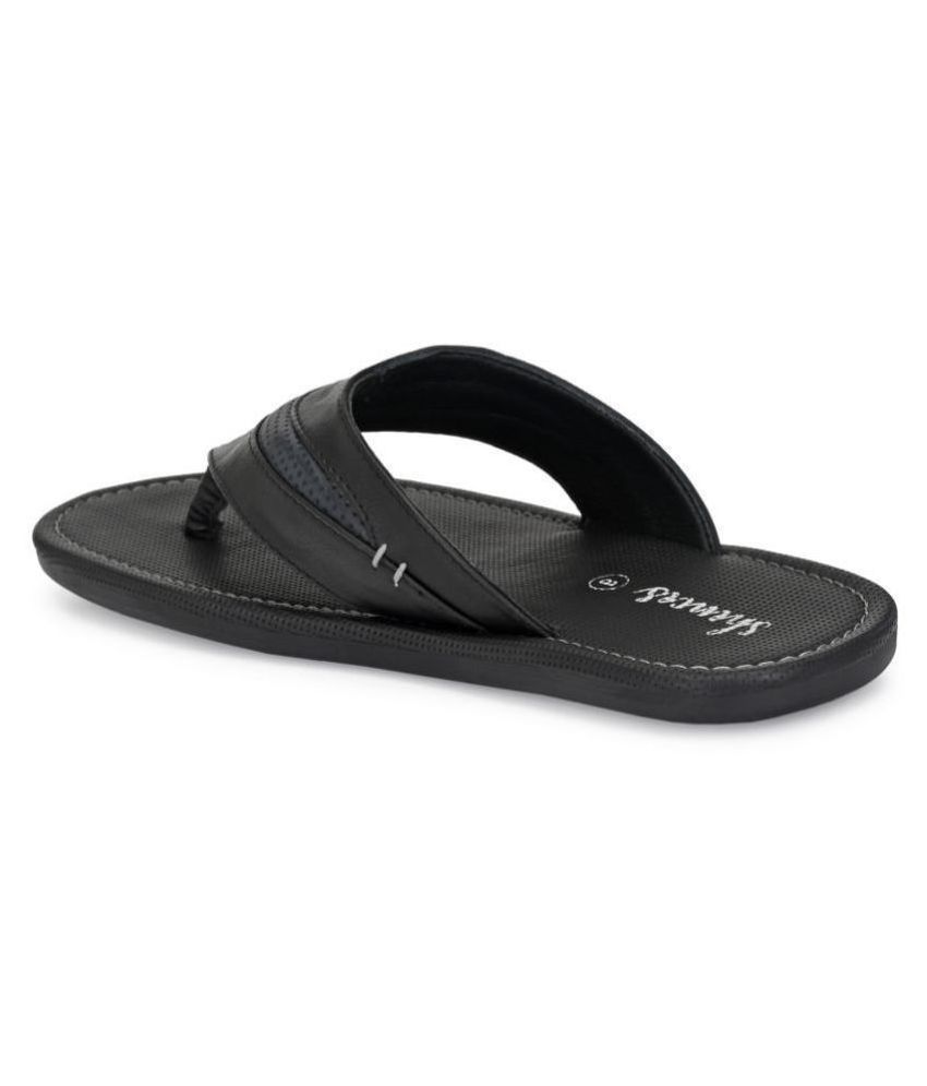 shences black daily slippers