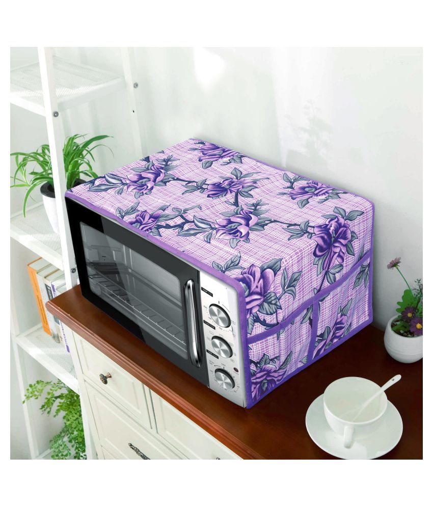     			E-Retailer Single Polyester Purple Microwave Oven Cover -