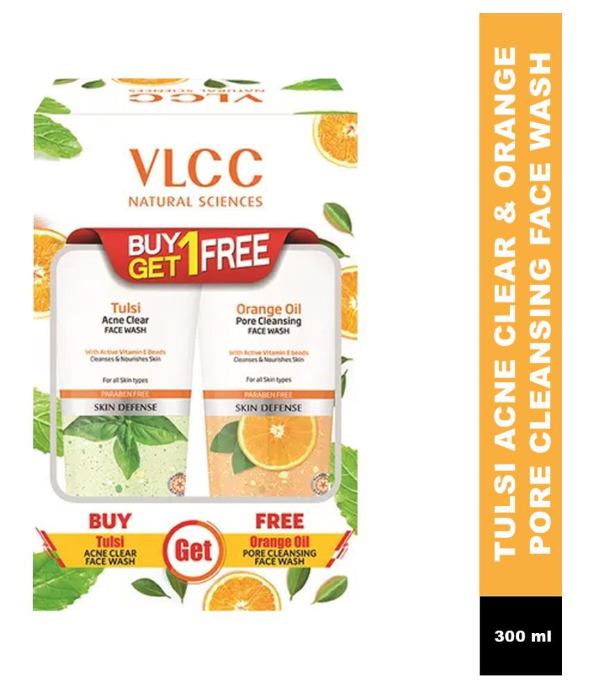     			VLCC Tulsi Acne Clear Face Wash with FREE Face Wash Buy One Get One 300 ml