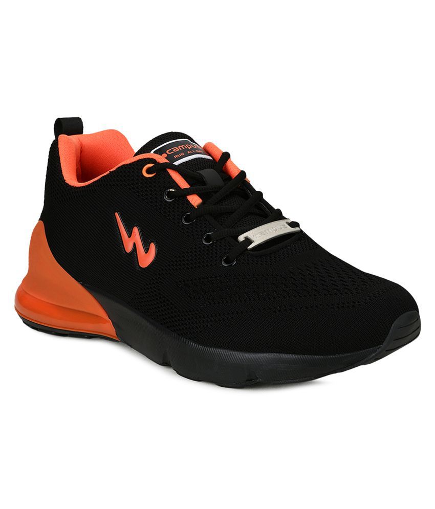     			Campus FLYING FURY Black  Men's Sports Running Shoes