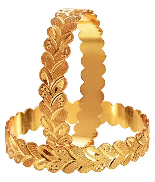 Womensky- Gold Bangle Set (Pack of 2): Buy Womensky- Gold Bangle Set (Pack  of 2) Online in India on Snapdeal