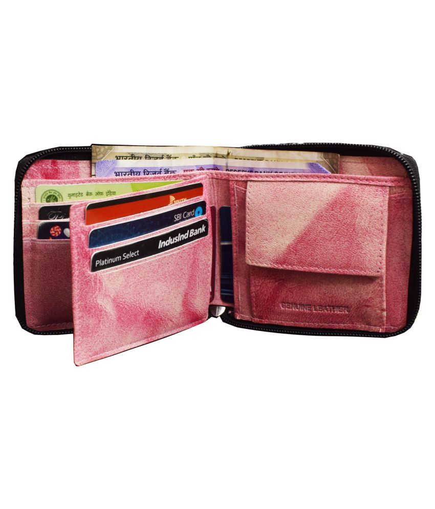 ABYS Leather Pink Formal Traveller Wallet: Buy Online at Low Price in ...