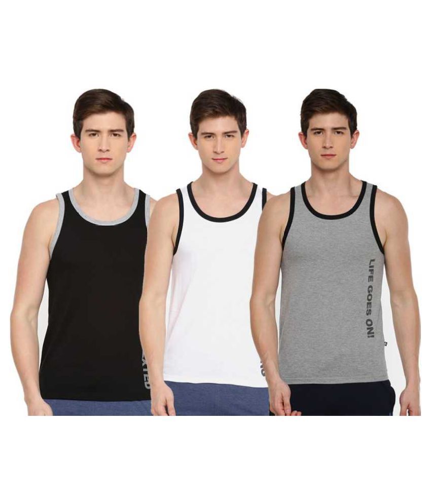     			Dollar - Multicolor Cotton Men's Vest  ( Pack of 3 )