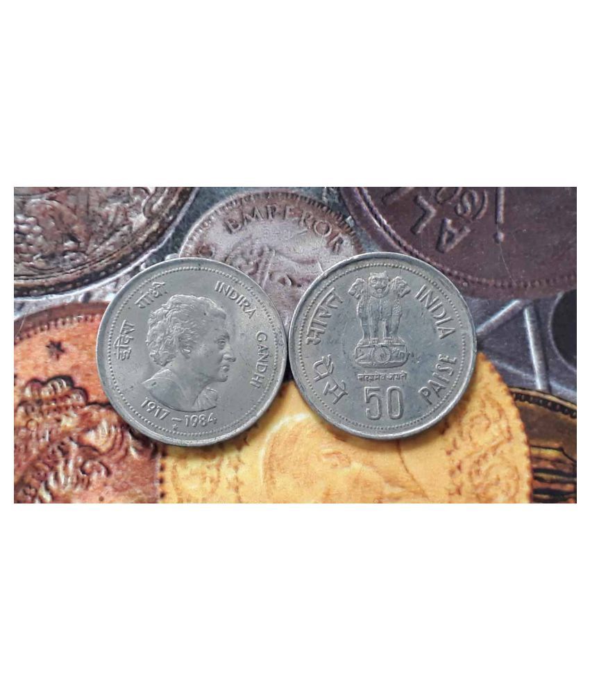     			MANMAI - Indira Gandhi) (1985) Circulating Commemorative 10 Numismatic Coins