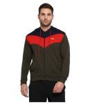 YUUKI Olive Polyester Fleece Sweatshirt