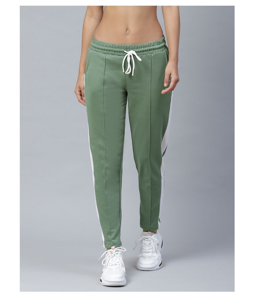     			Alcis Olive Green Cotton Trackpants