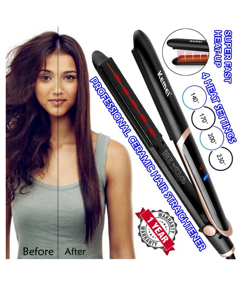 30W Professional Ceramic Plate Hair Straightener Infrared AntiStatic