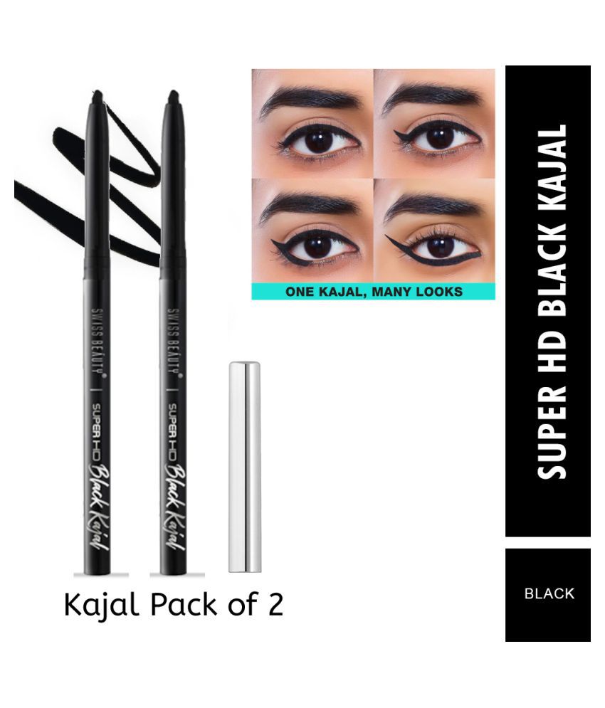 Swiss Beauty - Black Matte Kajal 2 g Pencil ( Pack of 1 )
