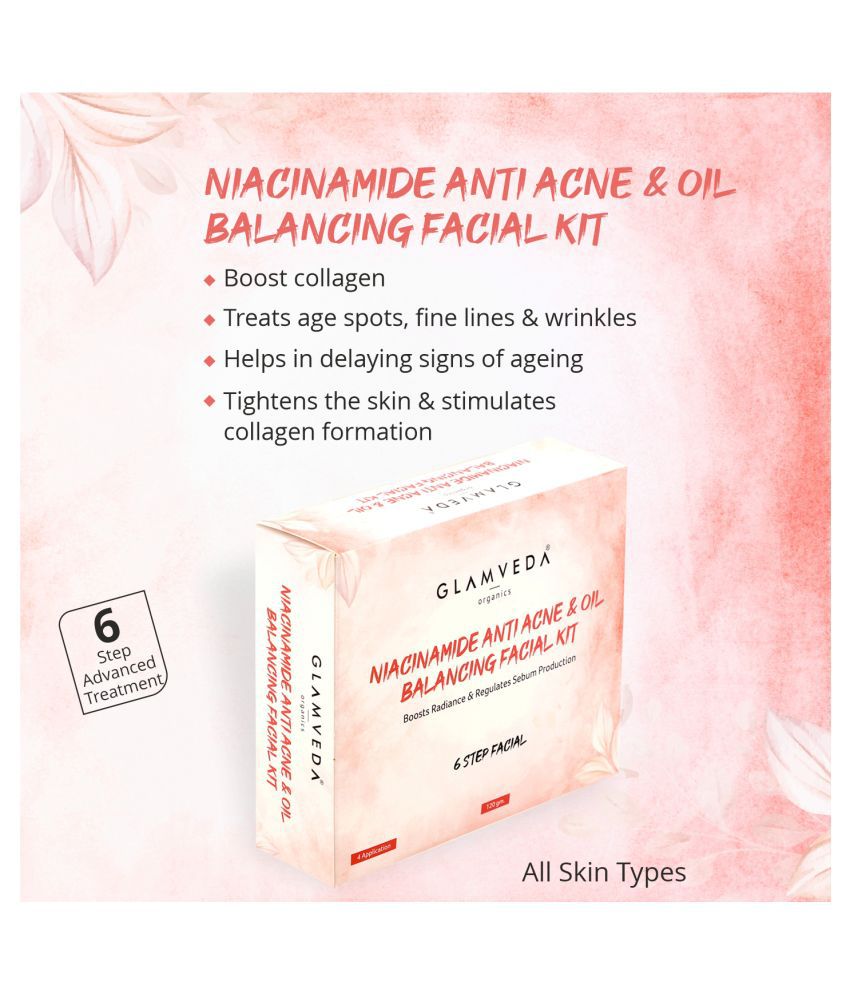 Glamveda Niacinamide Anti Acne Facial Kit 120 g