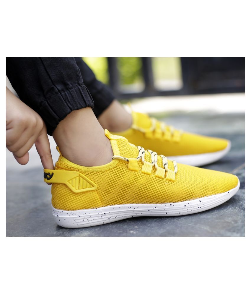     			BXXY Yellow Running Shoes