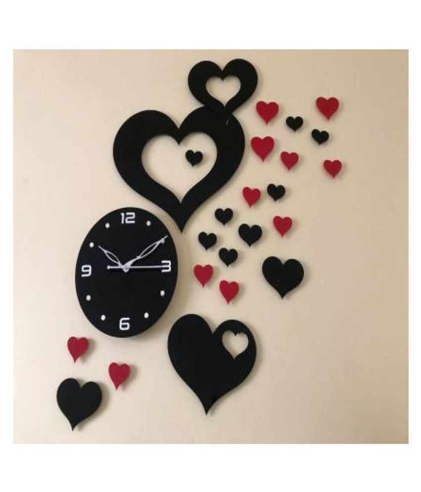 Dashing Circular Analog Wall Clock 120 Heart Love Clock 60 X 60 Cm Buy Dashing Circular Analog Wall Clock 120 Heart Love Clock 60 X 60 Cm At Best Price In India On Snapdeal