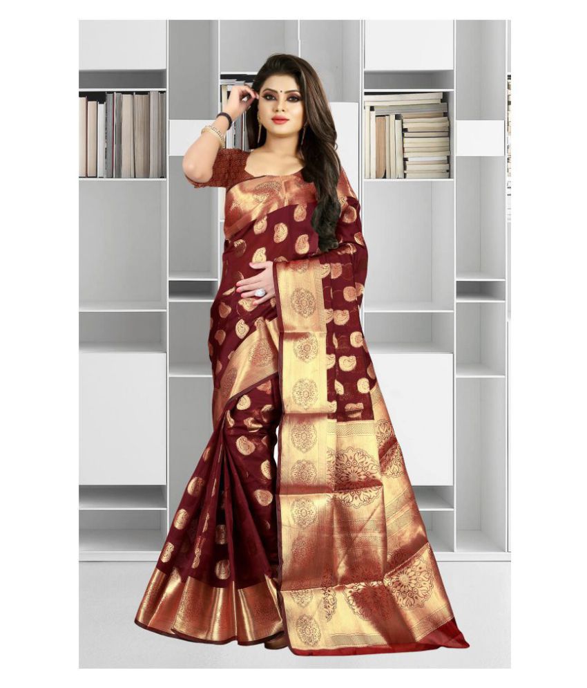 Gazal Fashions - Multicolor Silk Saree With Blouse Piece (Pack of 1)