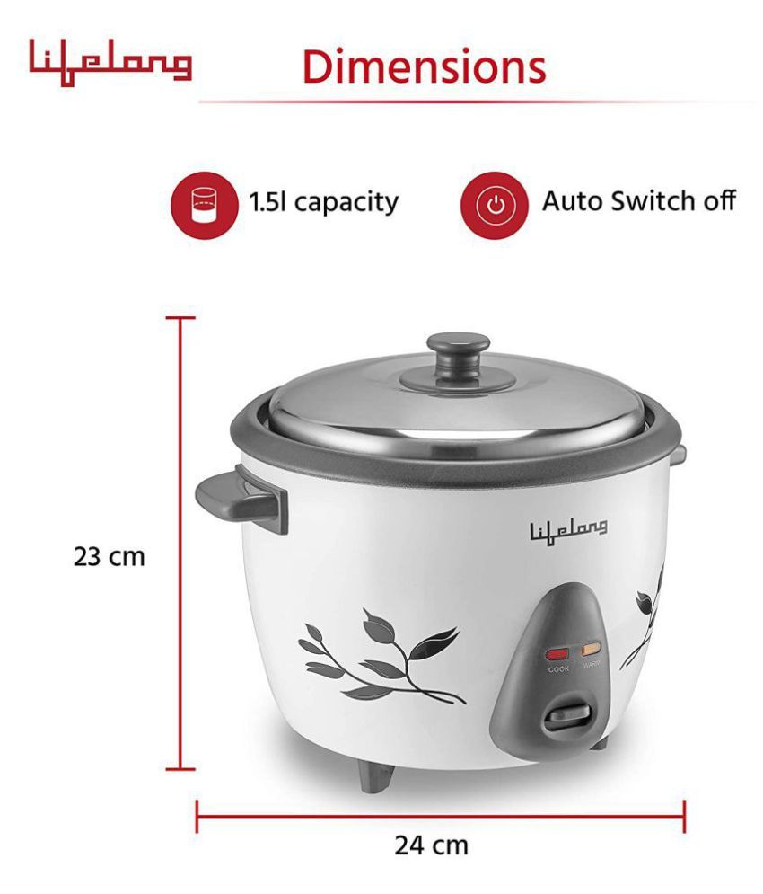 Lifelong LLRC15 1.5 Ltr Rice Cookers Price in India Buy Lifelong