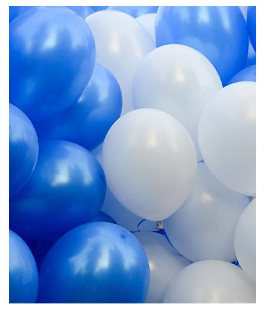     			Blooms Blue & white  balloon set