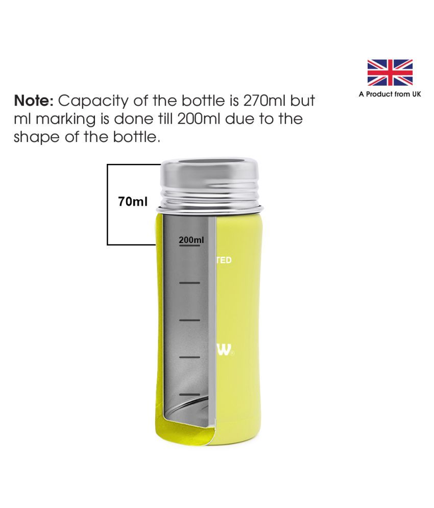 Dr.Flow Omega Insulated ThermoSteel Baby Feeding Bottle 270ml/9oz 100 Plastic free & NonToxic