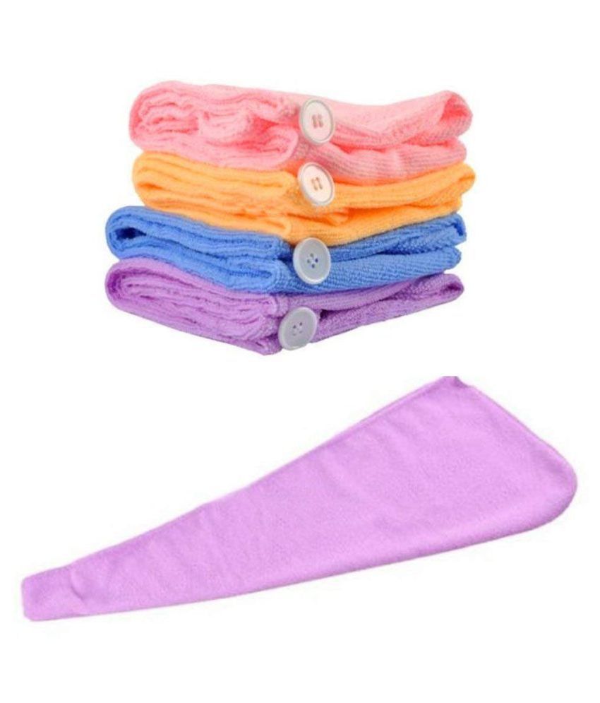     			VALLEY GREEN Combo of 4 Hair Drying Absorbent Microfiber Bathrobe/Hair Wrap Towel For Women (Pack of 4, Multi Color, Free Size)