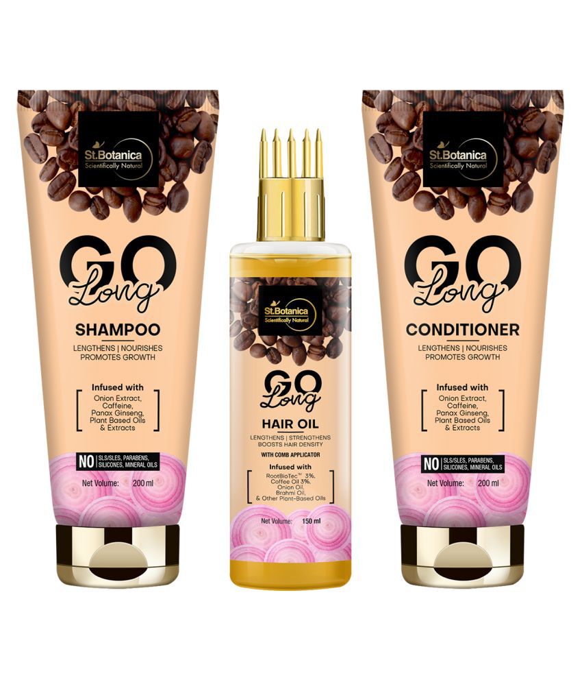 StBotanica GO Long Hair Oil with Comb Applicator Shampoo + Conditioner 550  mL: Buy StBotanica GO Long Hair Oil with Comb Applicator Shampoo +  Conditioner 550 mL at Best Prices in India - Snapdeal