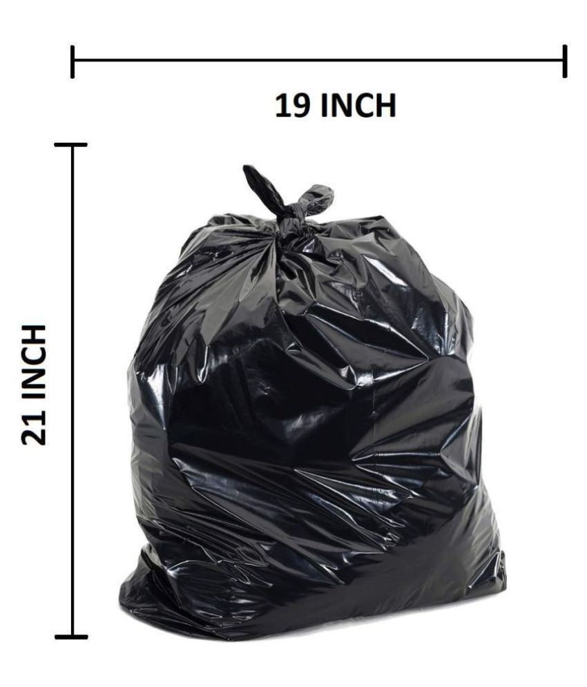     			C I- 60 pcs Oxo- Biodegradable Medium Garbage Bags - 2 packs of 30 Pcs - 60 pcs - 19X21 Black Medium Disposable Garbage Trash Waste