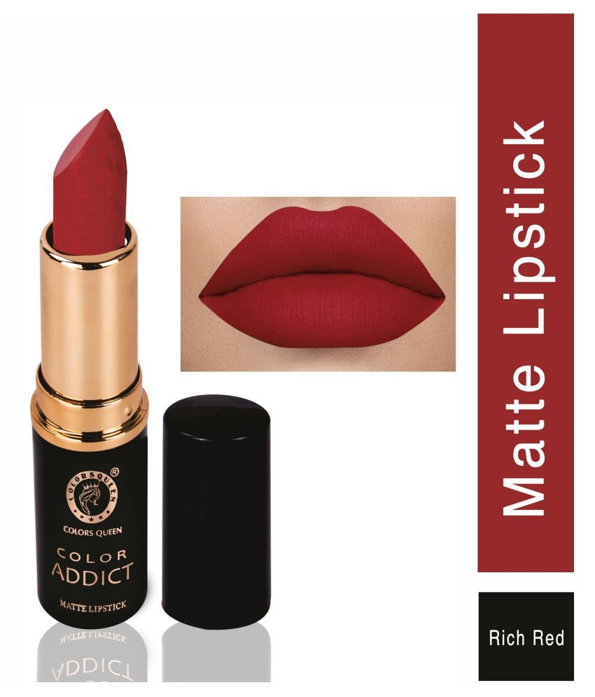     			Colors Queen Color Addict Long Lasting Matte Lipstick (Rich Red) 5g