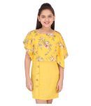 Cutecumber Georgette Shift Dress For Girls ( , Yellow )