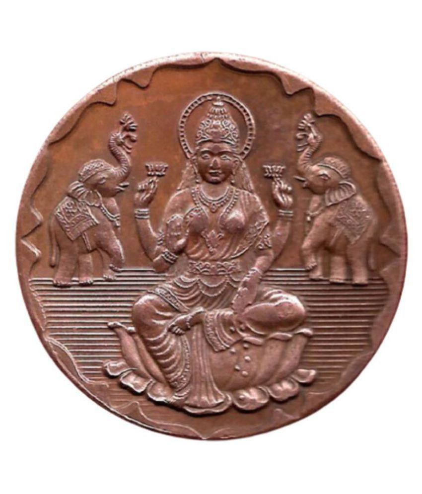     			GODDESS LAXMI DEVI EAST INDIA CO.TEMPLE TOKEN COIN BIG SIZE WEIGHT 45 GM. SIZE 50 MM
