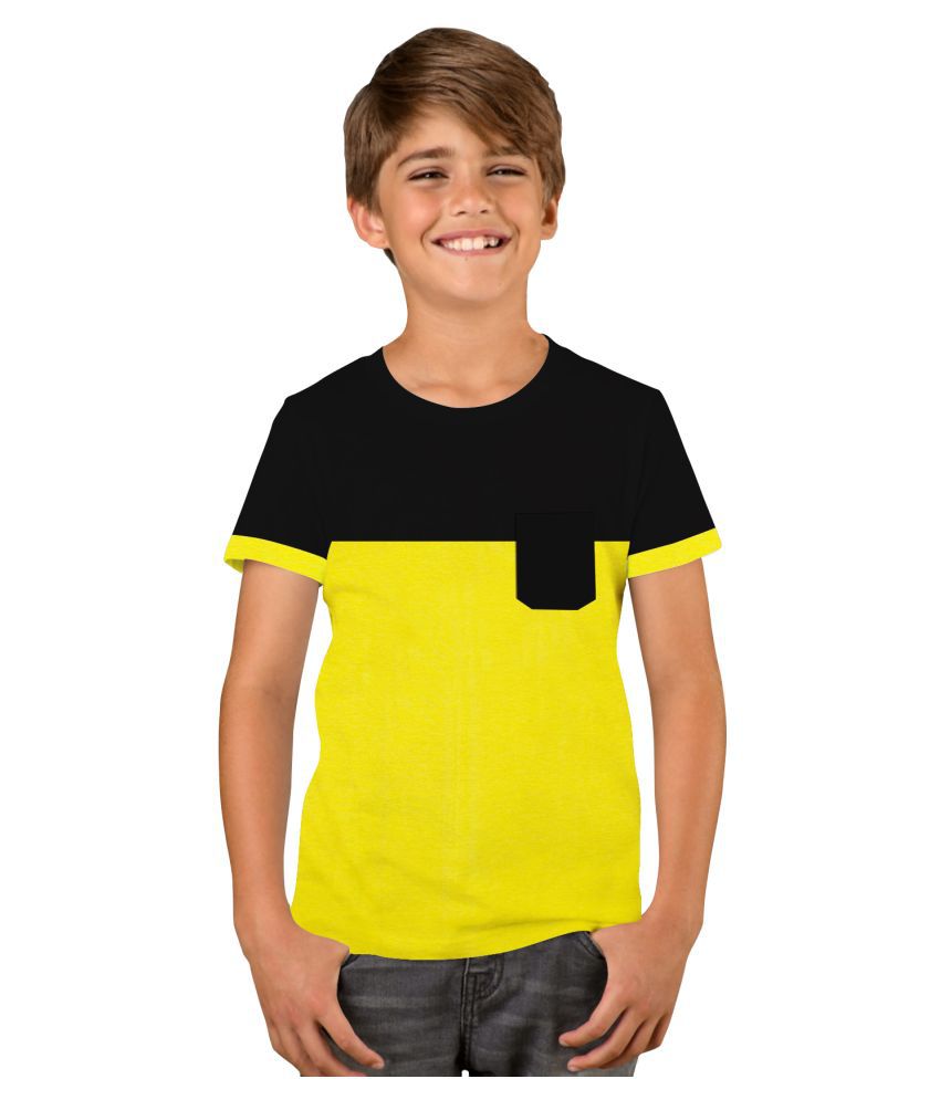     			Luke and Lilly - Yellow Cotton Boy's T-Shirt ( Pack of 1 )