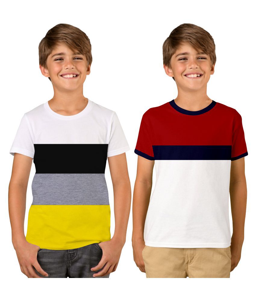 Luke and Lilly - Multicolor Cotton Blend Boy's T-Shirt ( Pack of 2 )