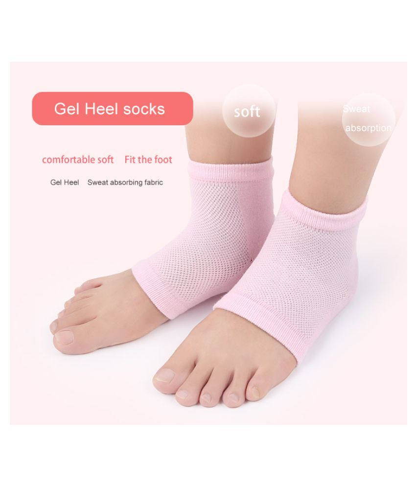 RapchykDeals Gel Heel Toeless Moisturizing Socks Gel Heel Socks 2 Pair