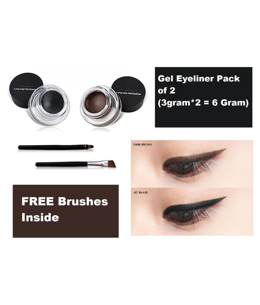 Miss Rose Gel Eyeliner | Shade - Black &amp; Brown: Buy Miss Rose Gel Eyeliner  | Shade - Black &amp; Brown at Best Prices in India - Snapdeal