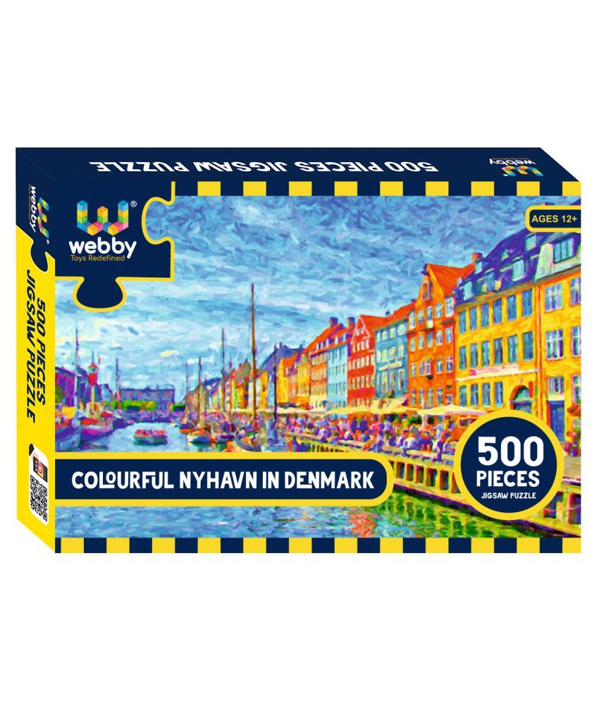     			Webby Colourful Nyhavn In Denmark Cardboard Jigsaw Puzzle, 500 Pieces